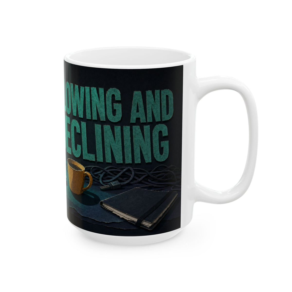 Remote Worker Late Night Desk Mug, Monitor Glow Dark Humour Office Gift
