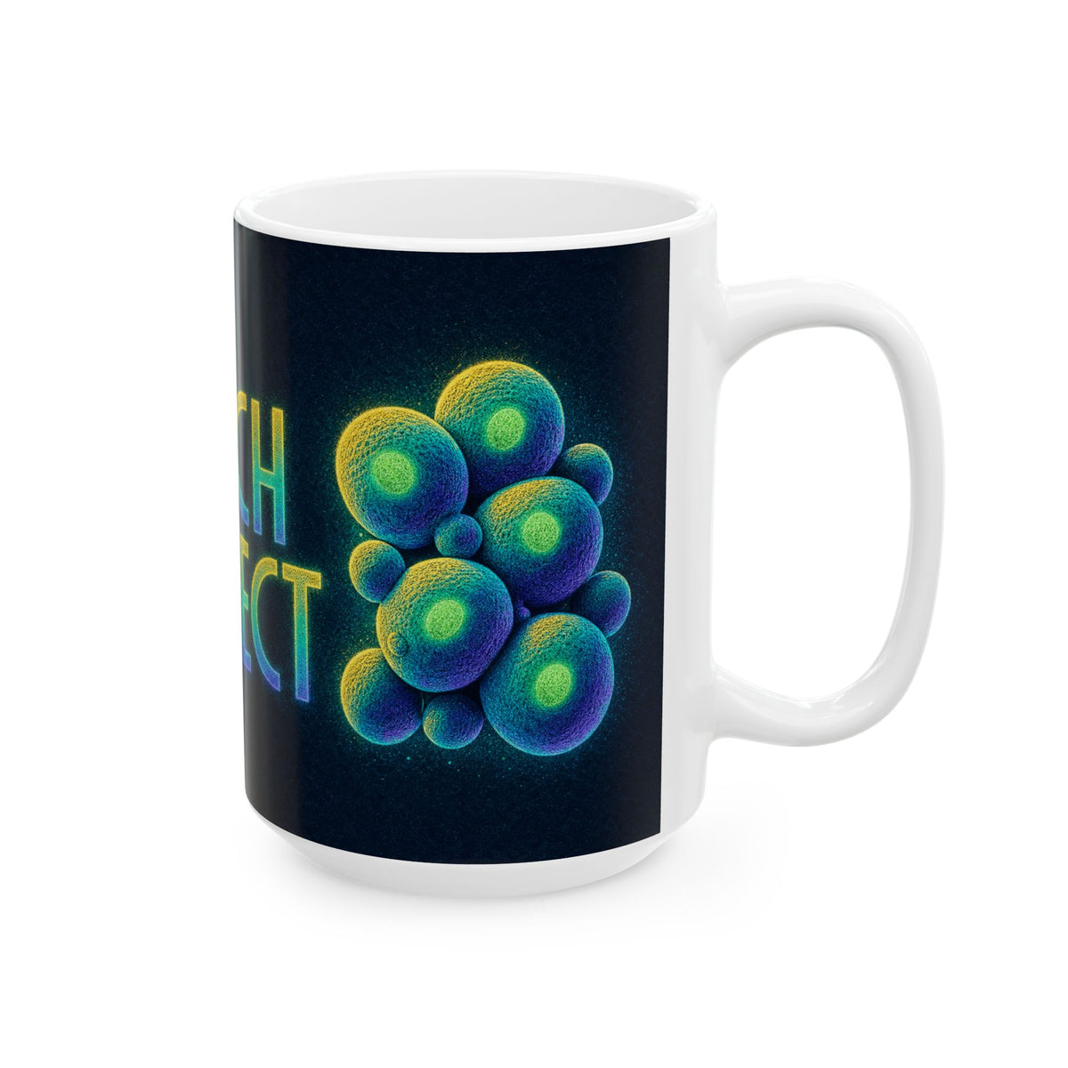 Pitch Perfect home brewing mug glowing yeast cells bioluminescent microbe art