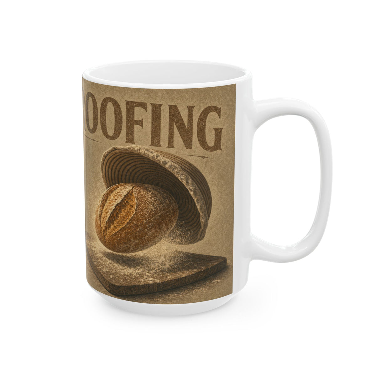Sourdough Proofing Basket Mug Artisan Bread Art Coffee Cup Morning Bake