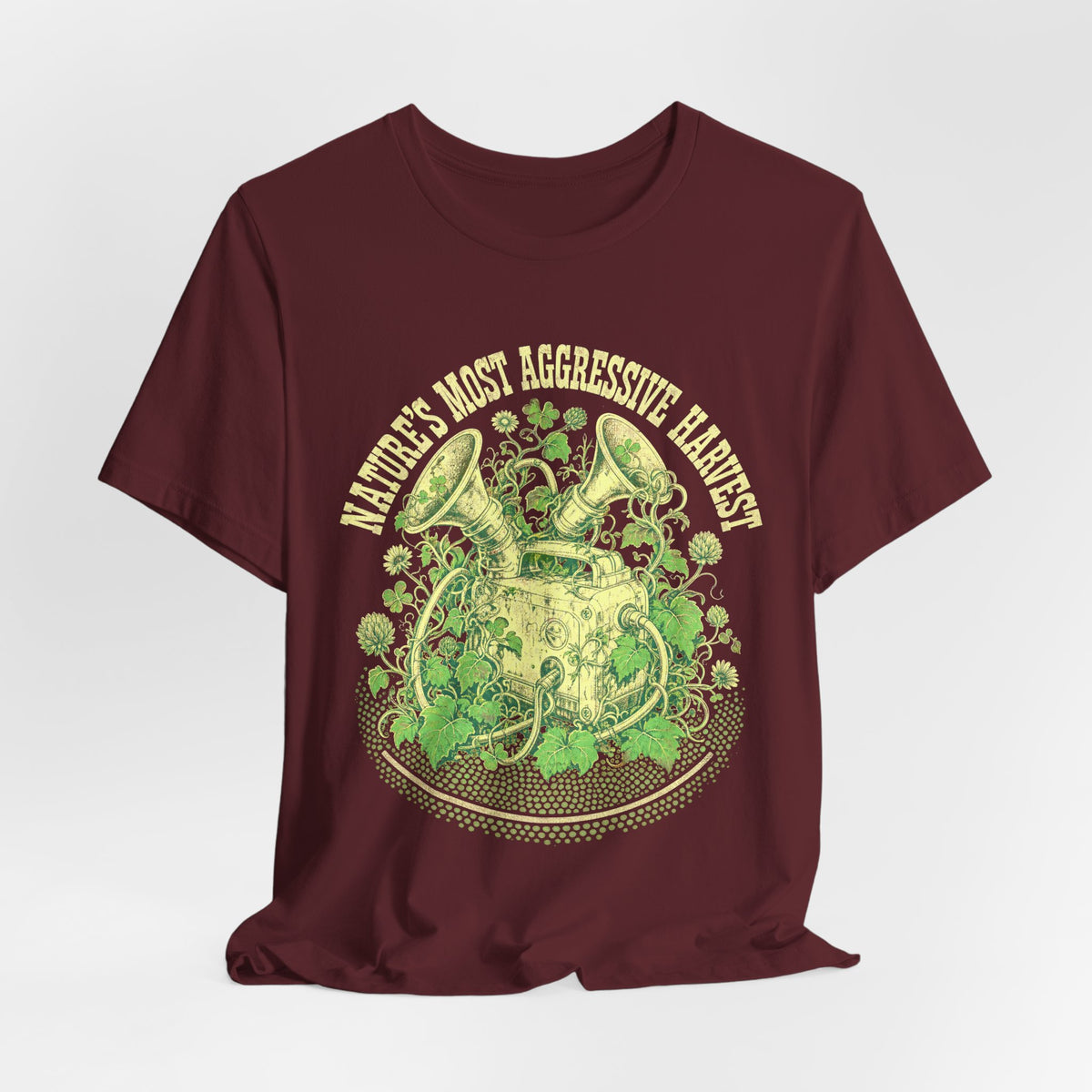 Pumping Mom Tee Nature's Most Aggressive Harvest Breast Pump Botanical Emblem
