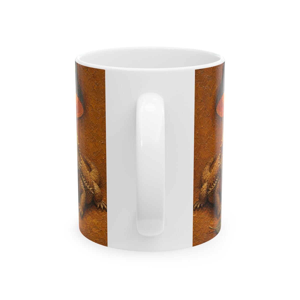 Bearded Dragon Mug Reptile Art Impasto Oil Painting Vivarium Life Coffee Cup