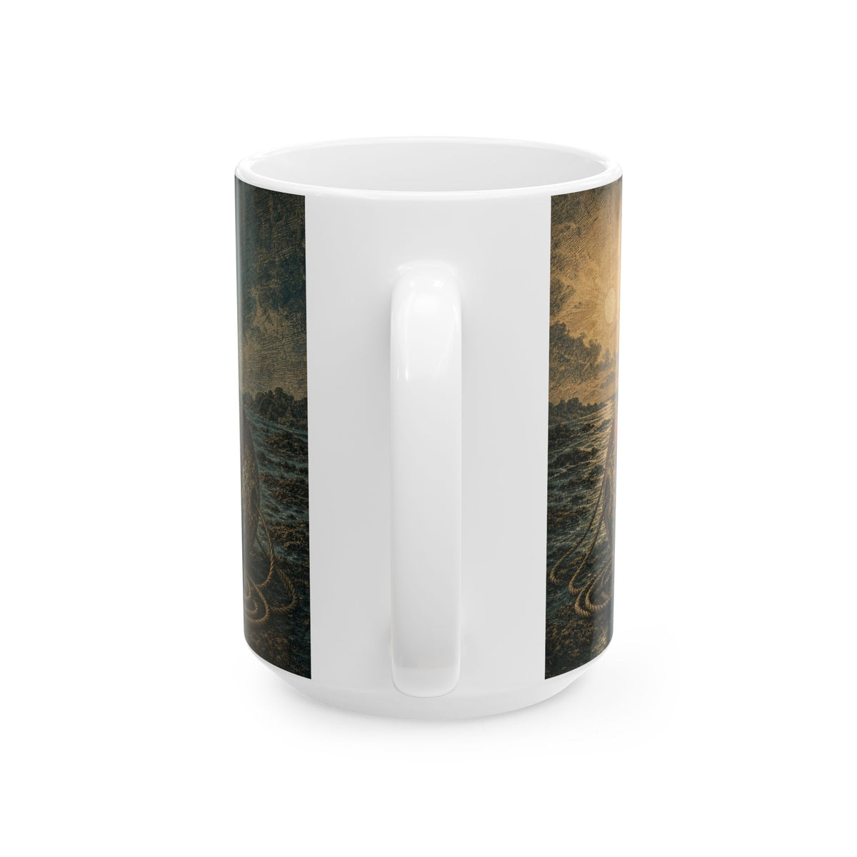 Spearfishing Freediving Mug Pole Spear Dive Float Ocean Engraving Style