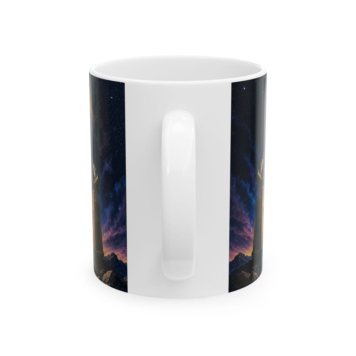 Dobsonian Telescope Night Sky Astronomy Mug Milky Way Starfield Airbrushed Space Art