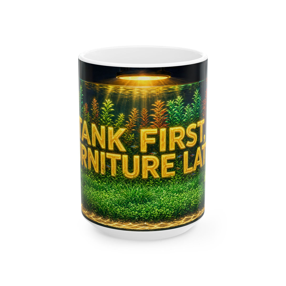 Lush Underwater Glowing Night Tank Mug for Planted Aquarium Lovers