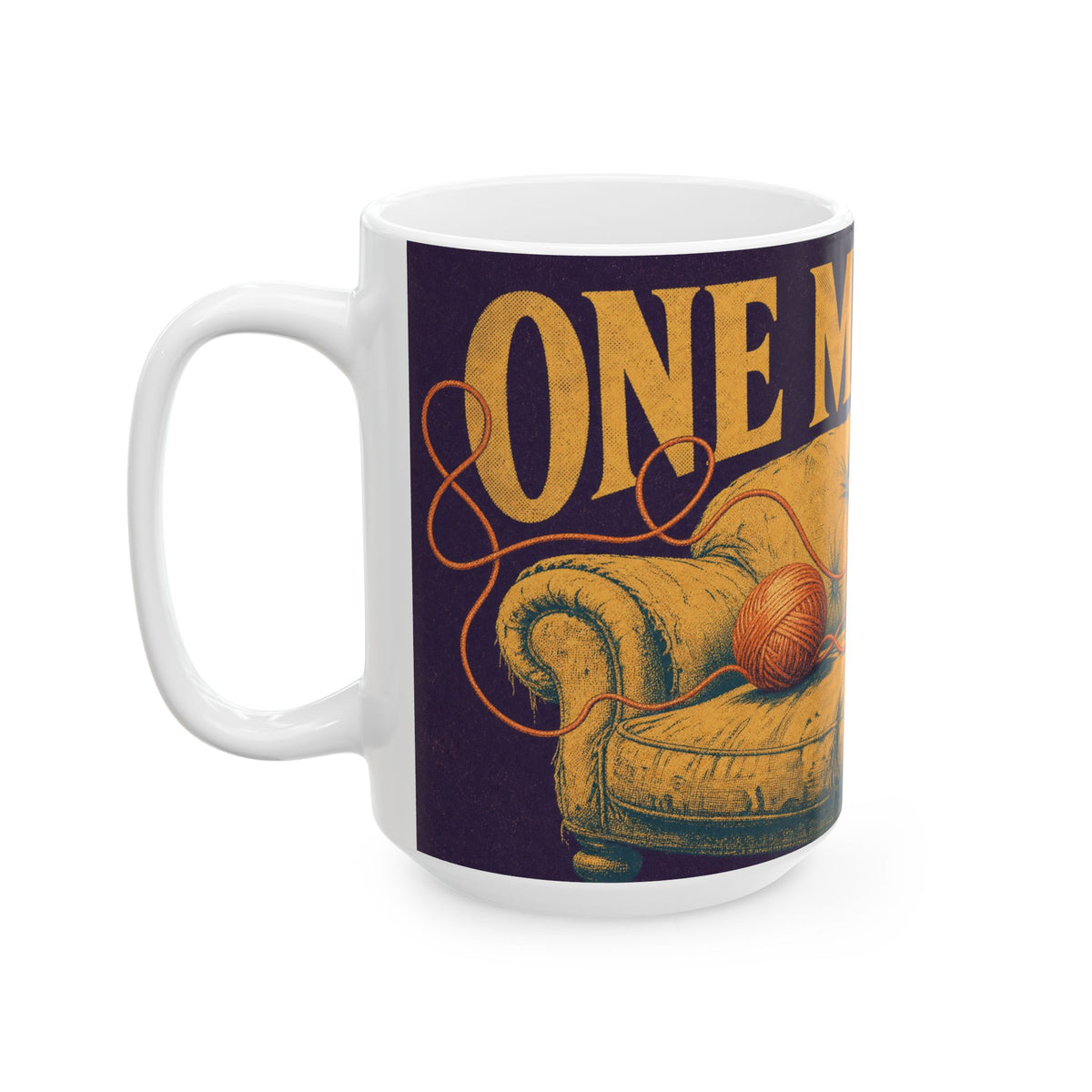 Knitting Humour Mug Yarn Chaos Sofa Cosy Chaos Coffee Cup Crochet Gift