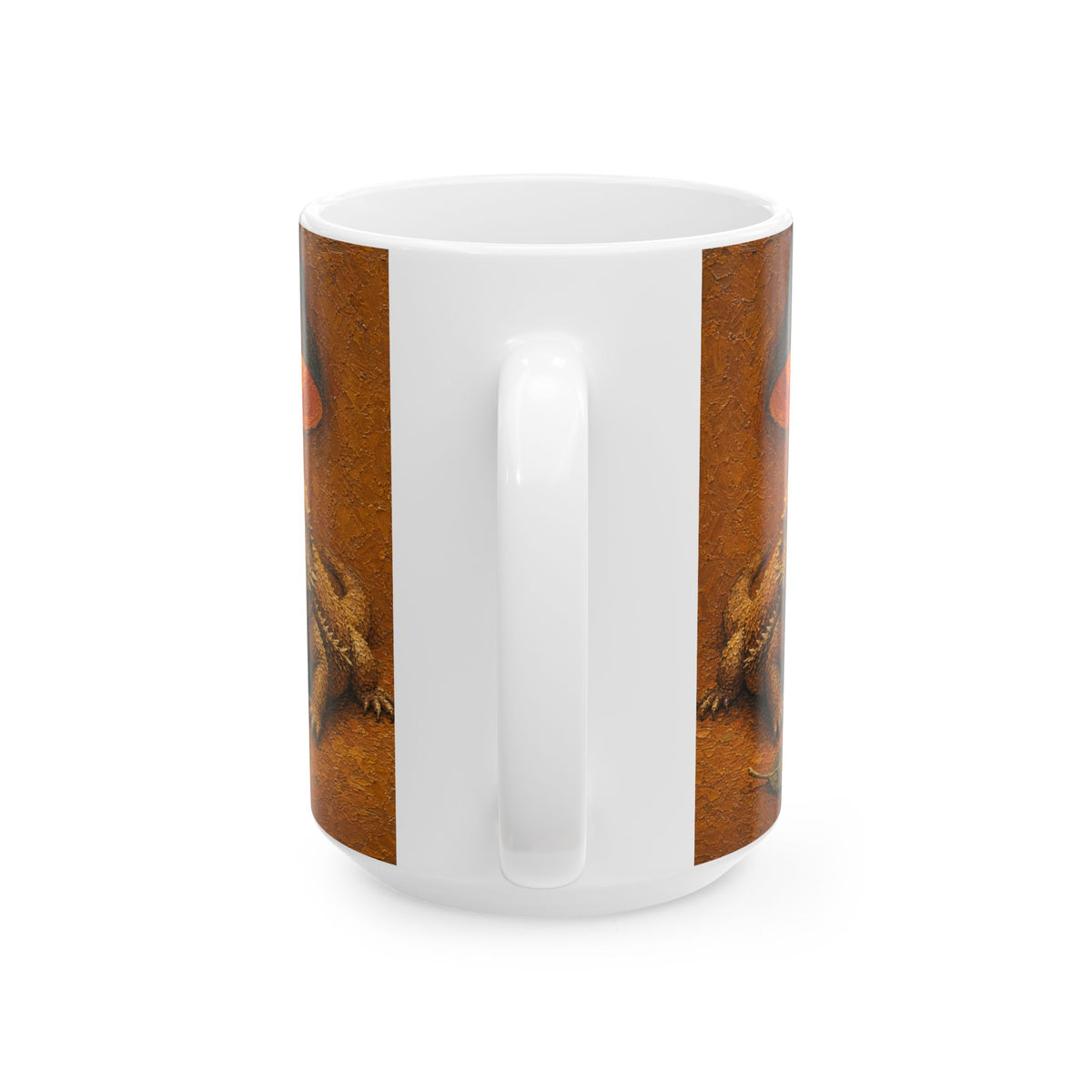 Bearded Dragon Mug Reptile Art Impasto Oil Painting Vivarium Life Coffee Cup