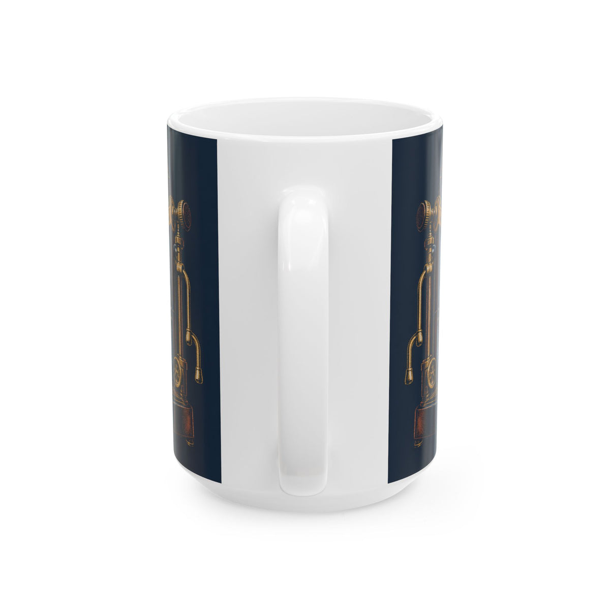 Lever Espresso Machine Coffee Mug Chrome and Brass Home Barista Pull With Purpose