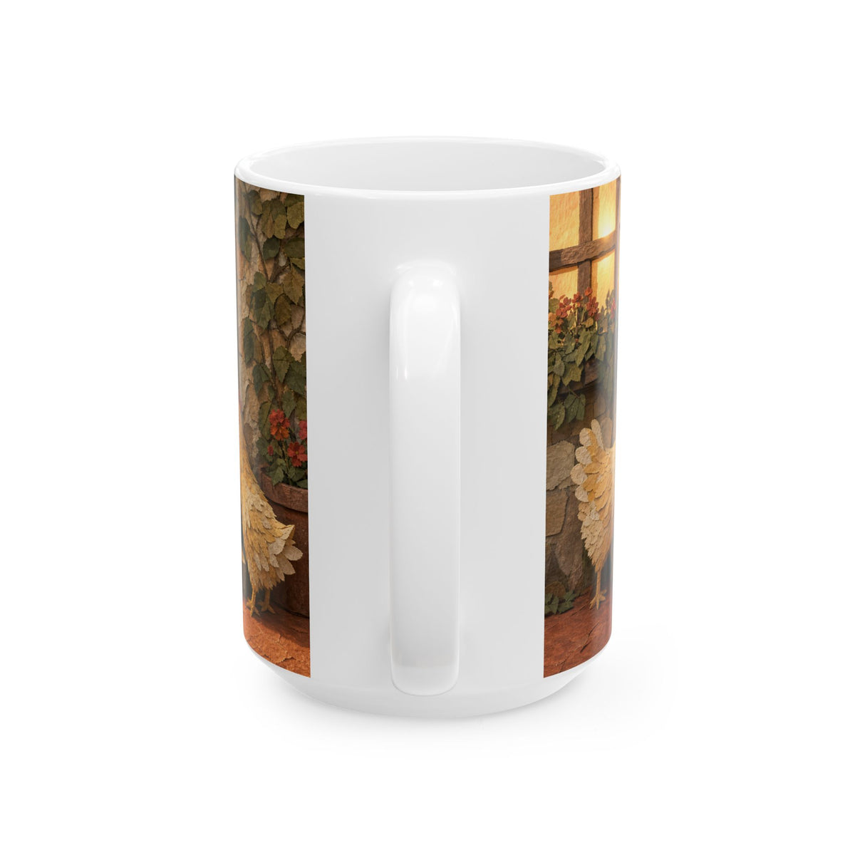Backyard Chickens Mug Hen Flock Dawn Doorstep Terracotta Cottage Humor Gift