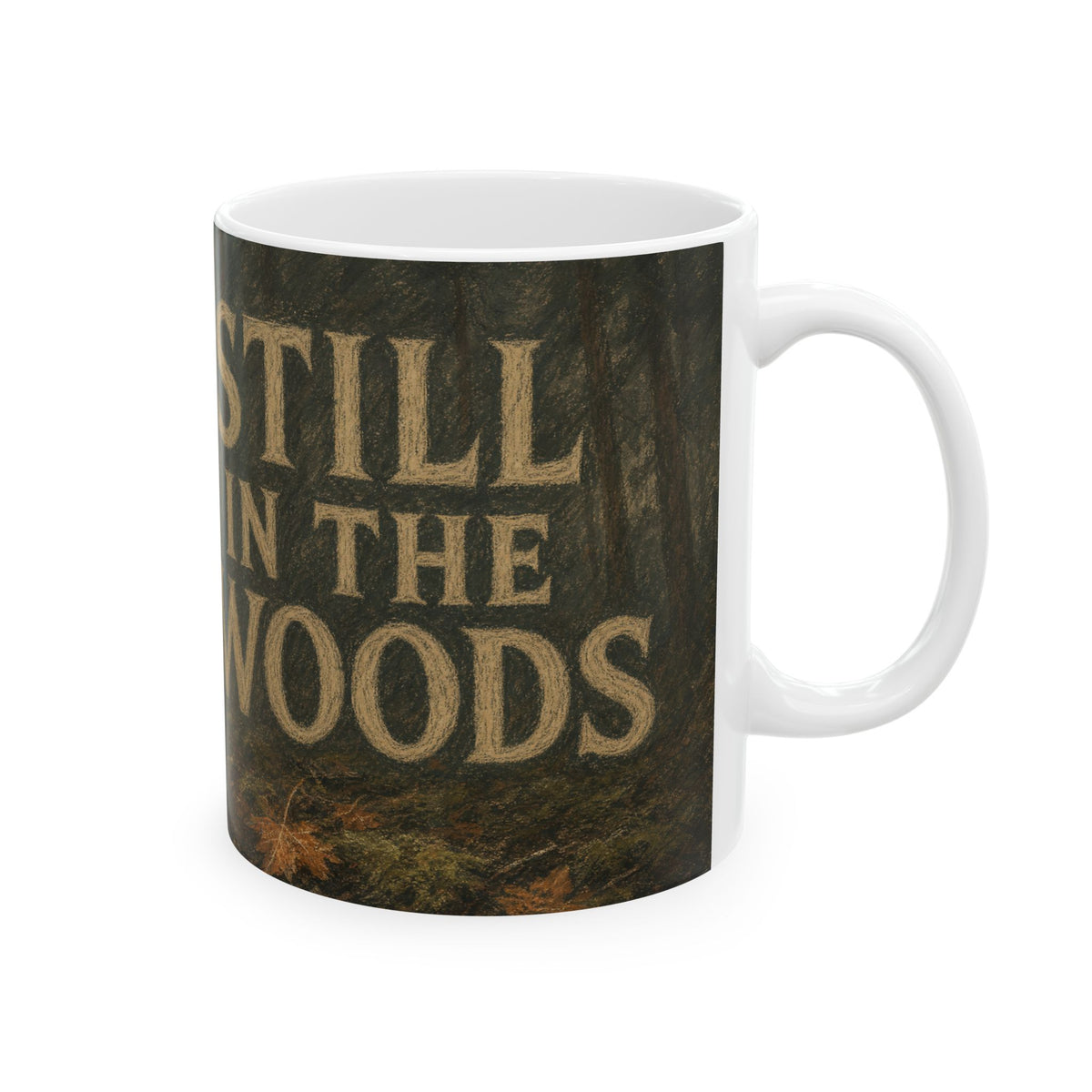 Disc Golf Basket Foggy Forest Morning Mug for Disc Golfers Misty Pine