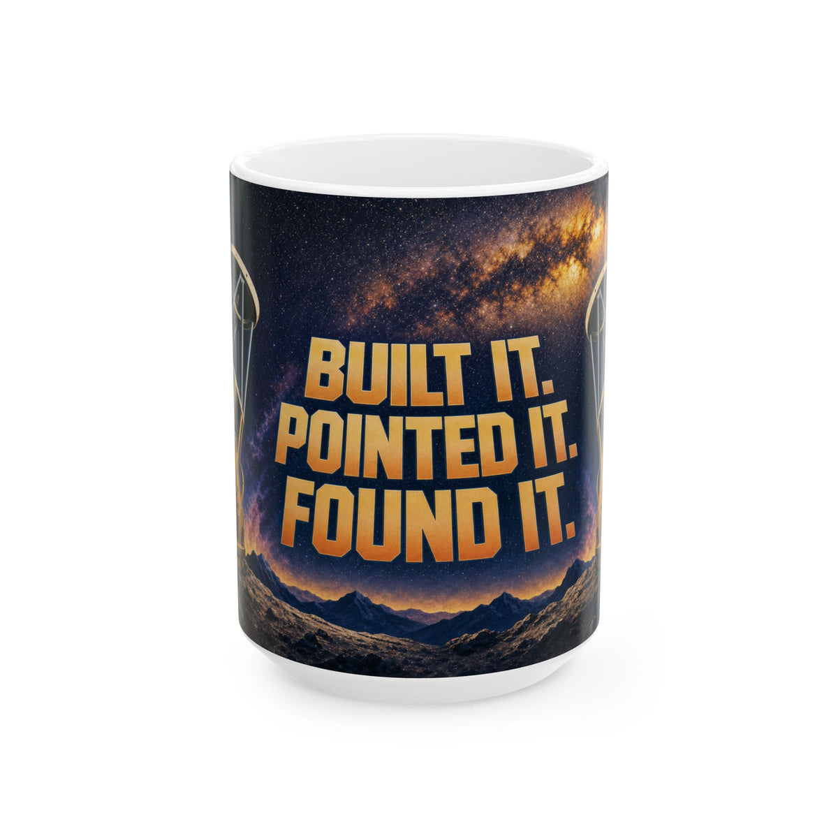 Dobsonian Telescope Night Sky Astronomy Mug Milky Way Starfield Airbrushed Space Art