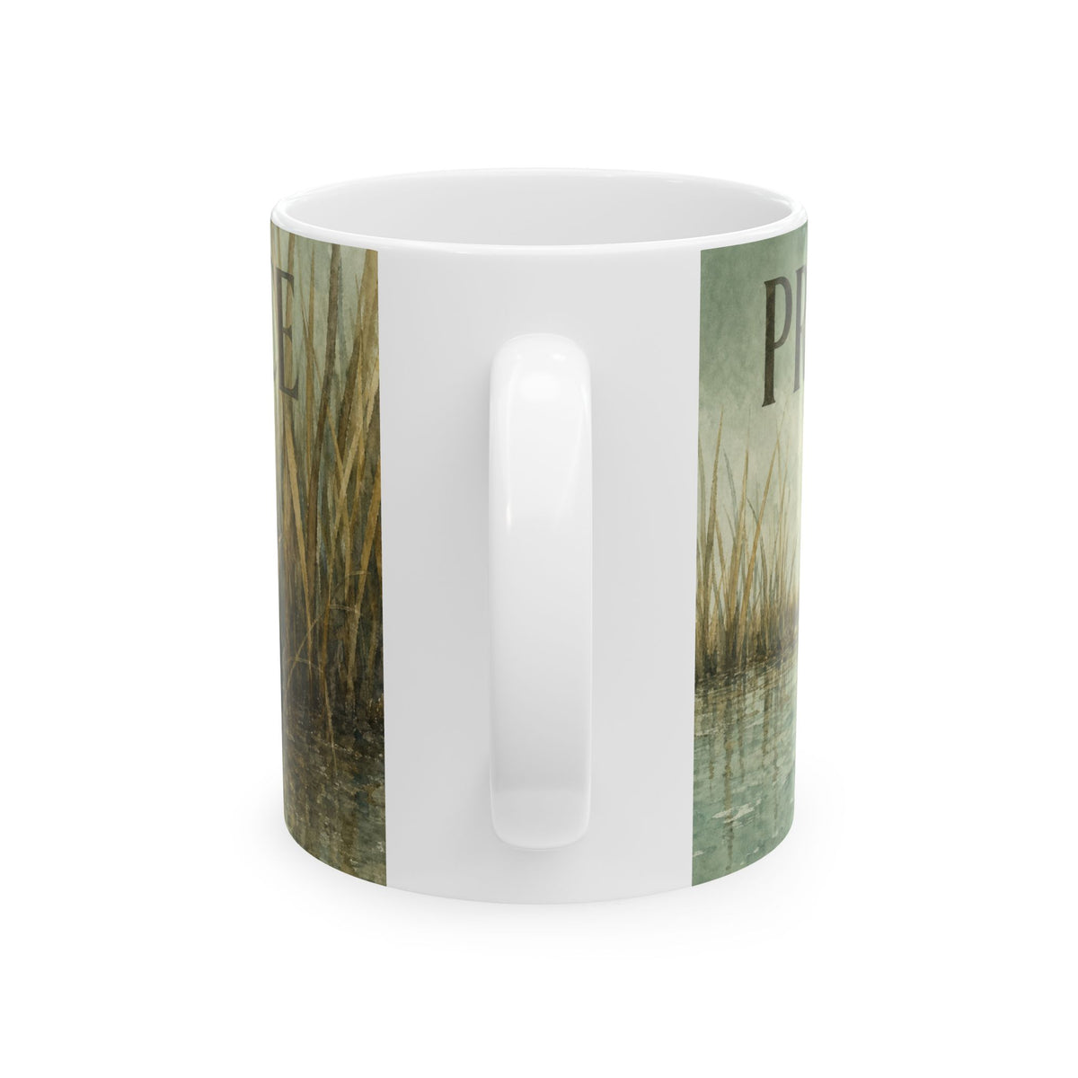 Common Snipe Watercolour Mug Marsh Wading Bird Ornithology Illustration Reed Bed