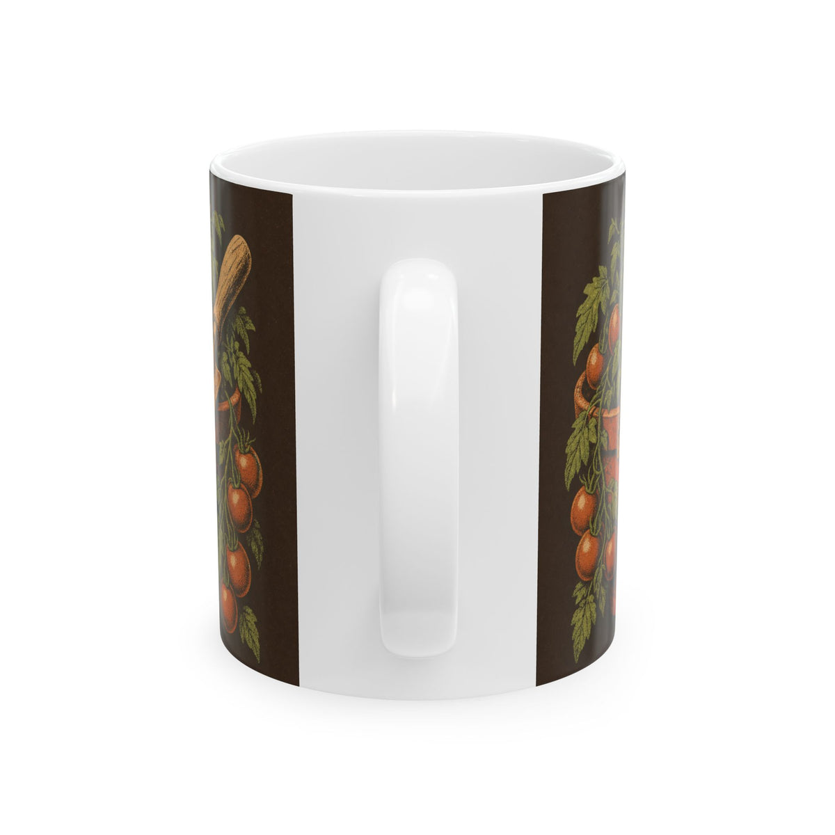 Terracotta Pot Tomatoes Mug Retired Gardener Gift Garden Trowel Illustration