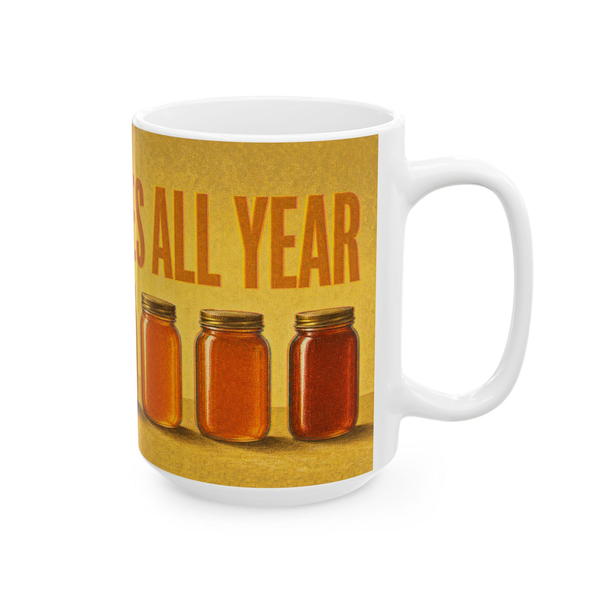 Honey Show Jars Amber Glow Mug for Competitive Beekeeping Fans
