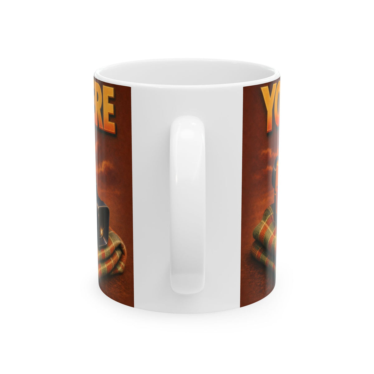 VHS Camcorder Golden Hour Nostalgia Mug 1980s Home Video Retro Art Coffee Cup