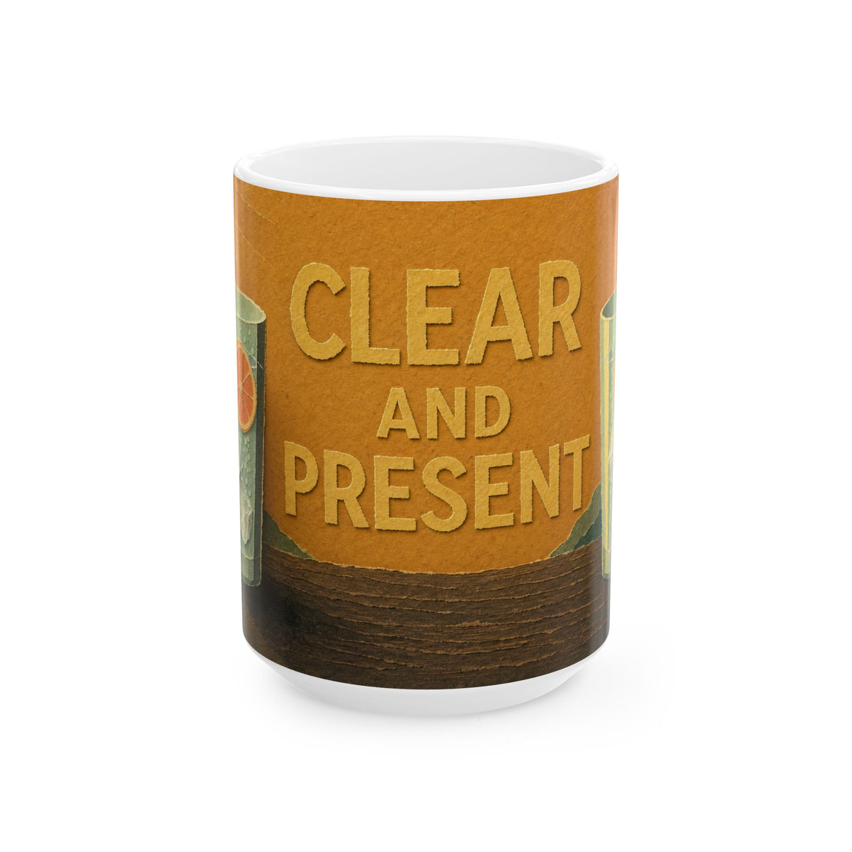 Sober Celebration Mug Golden Hour Still Life Citrus and Ice Sparkling Water Glass