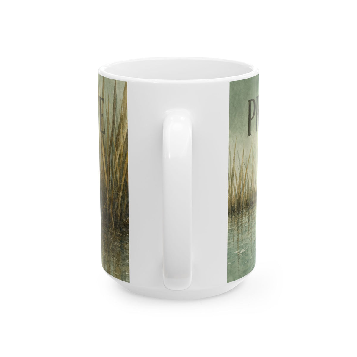 Common Snipe Watercolour Mug Marsh Wading Bird Ornithology Illustration Reed Bed