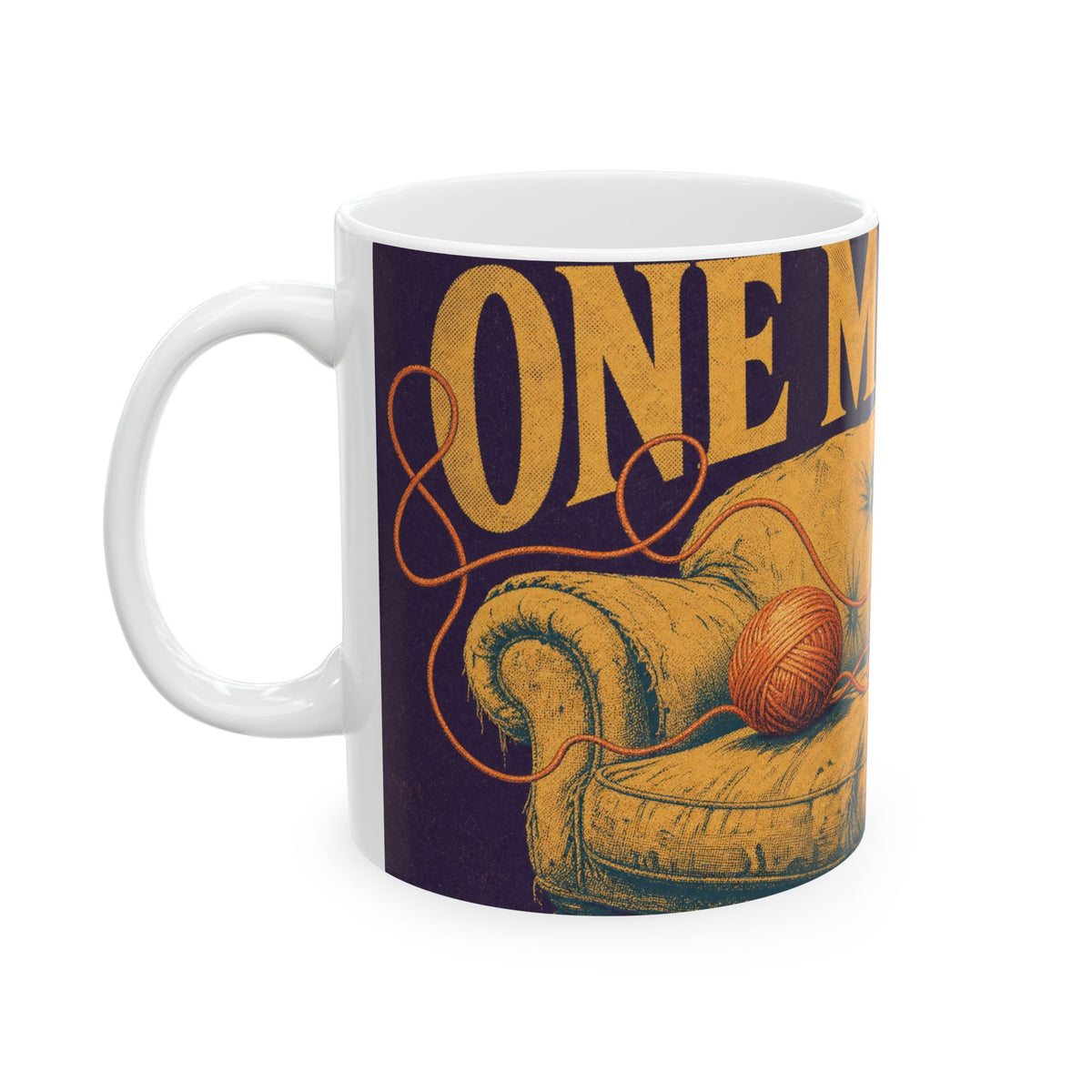 Knitting Humour Mug Yarn Chaos Sofa Cosy Chaos Coffee Cup Crochet Gift