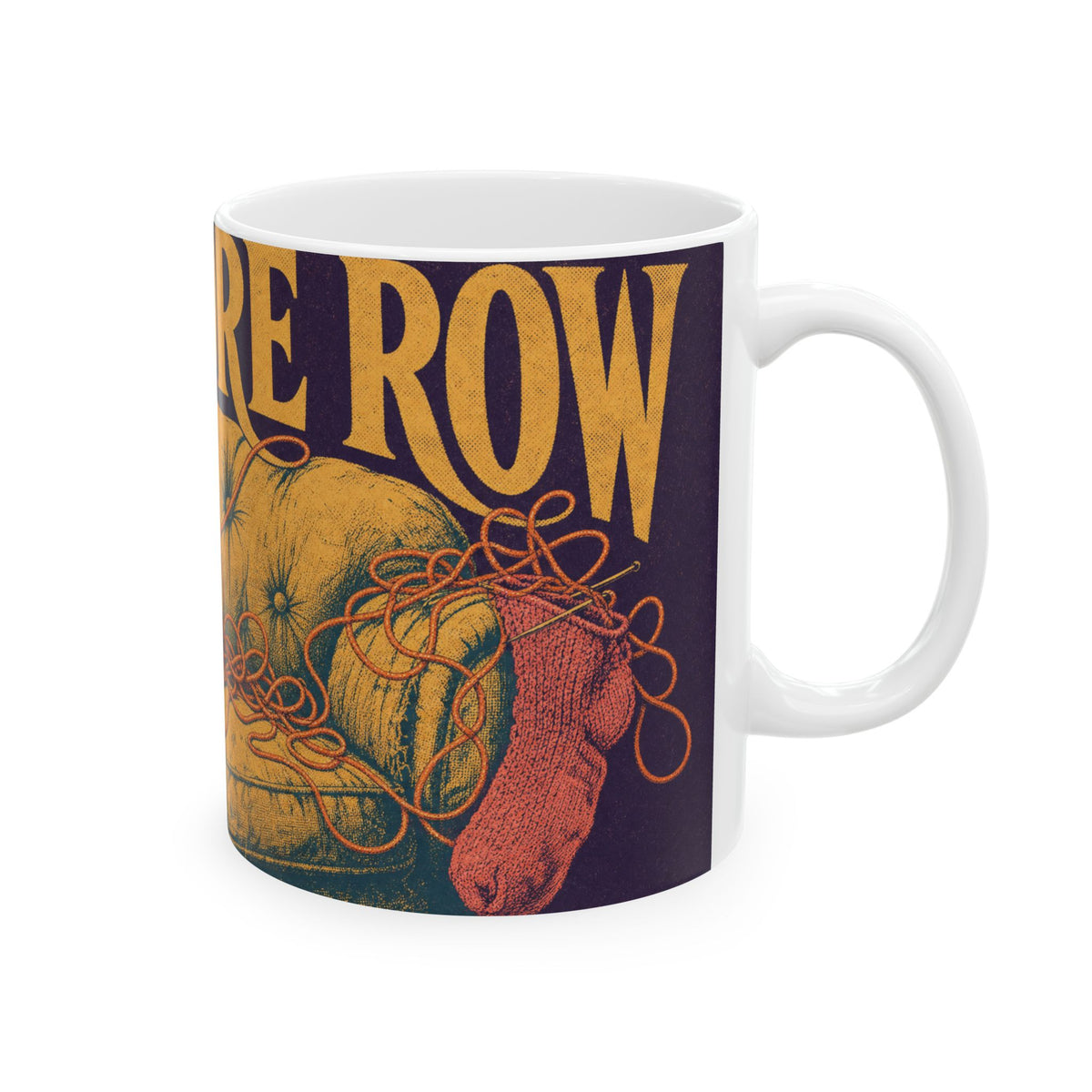 Knitting Humour Mug Yarn Chaos Sofa Cosy Chaos Coffee Cup Crochet Gift