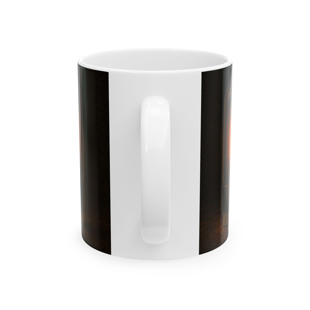 Vacuum Tube Amber Glow Mug for Tube Amplifier Builders and Audio Enthusiasts