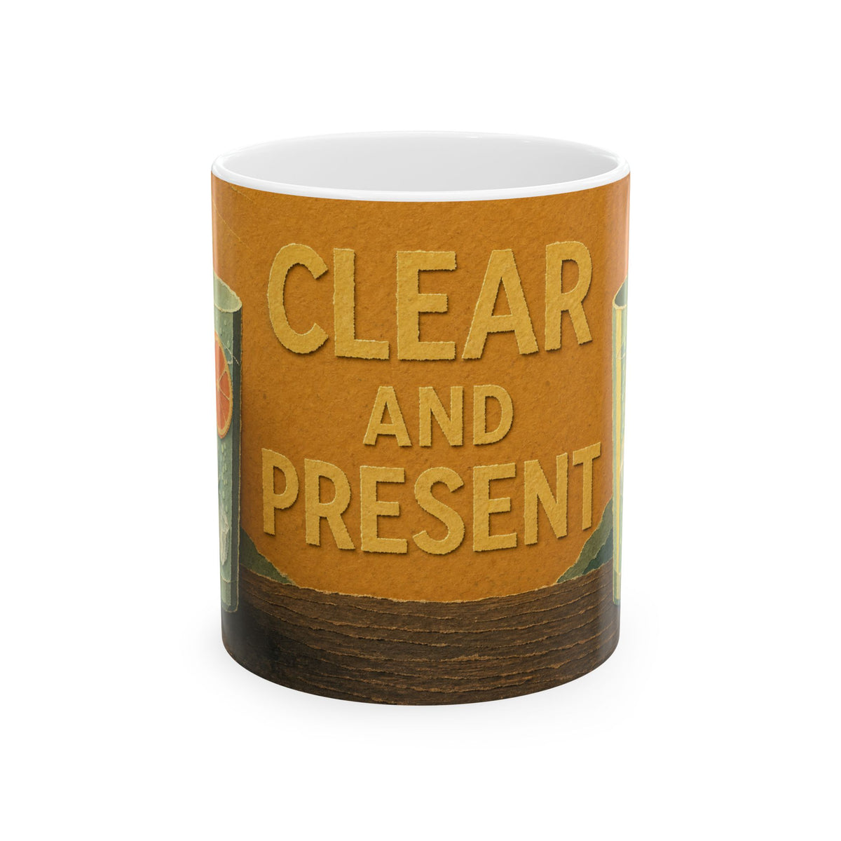 Sober Celebration Mug Golden Hour Still Life Citrus and Ice Sparkling Water Glass