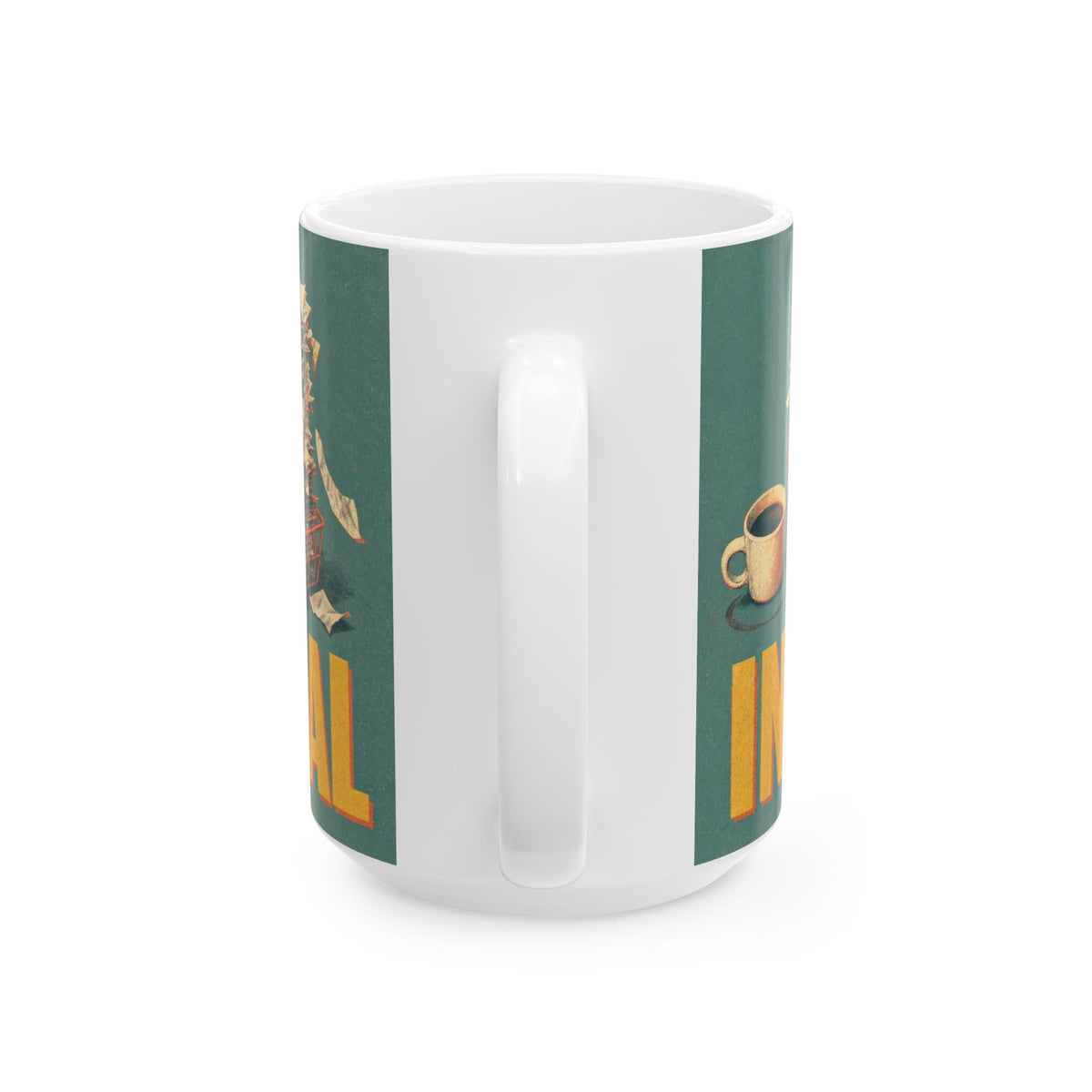 Overflowing In-Tray Coffee Mug Dark Office Humor Workplace Overwhelm Gift