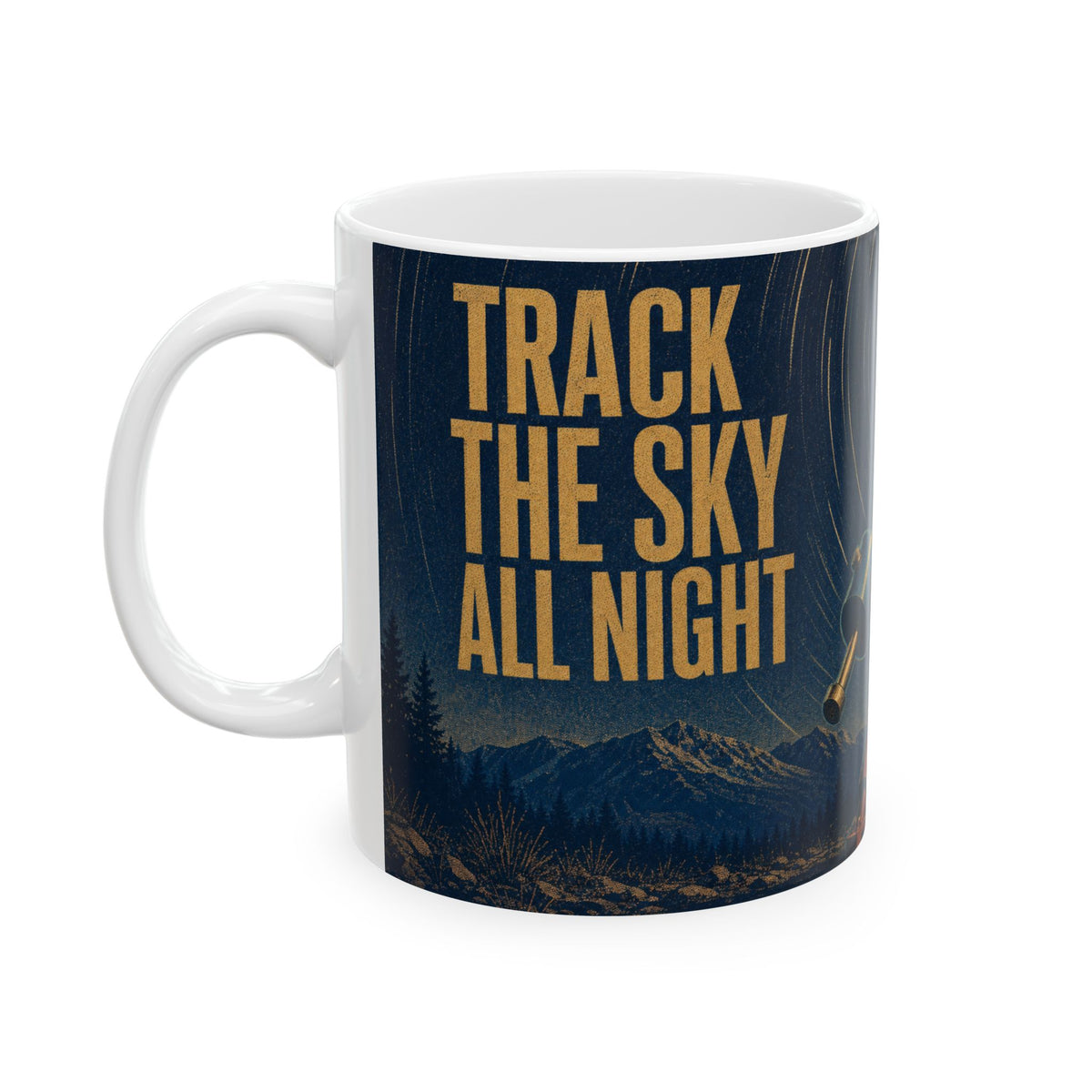 Equatorial Mount Star Trails Mug vintage astrophotography telescope night sky