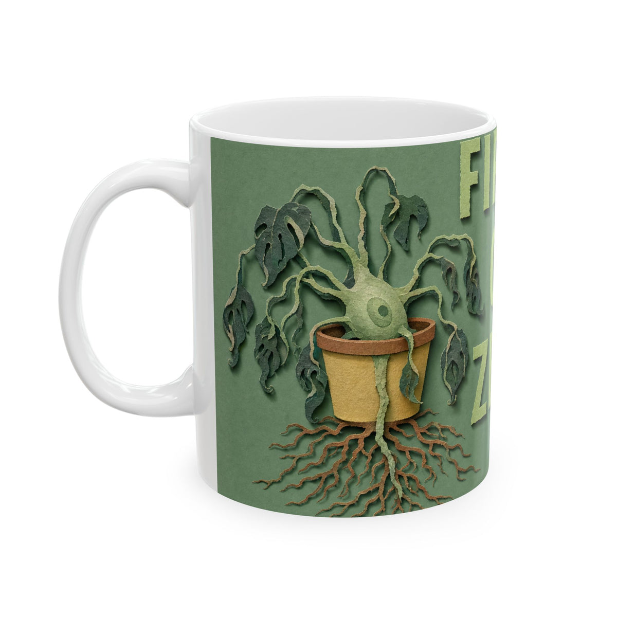 Neuron Houseplant Mug Drooping Plant Illustration Brain Cell Humour Coffee Cup