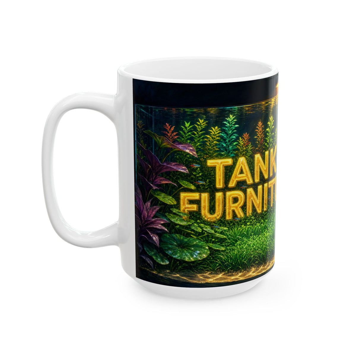 Lush Underwater Glowing Night Tank Mug for Planted Aquarium Lovers