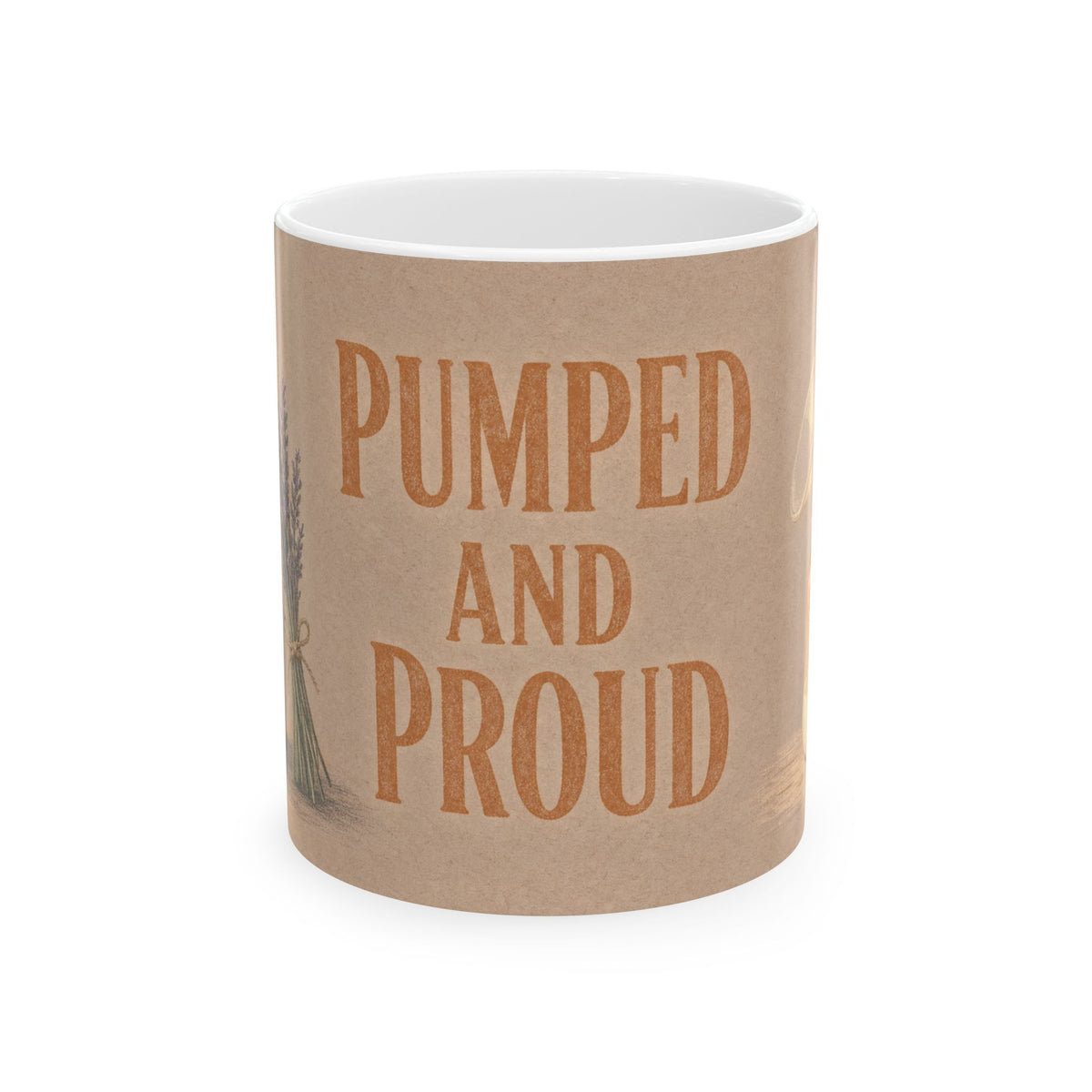 Pumping Mama Mug Breastfeeding Gift Lavender Breast Pump Bottle Warm Still Life
