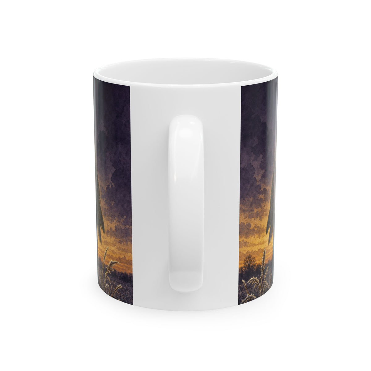 Long-Eared Owl Winter Dusk Mug Atmospheric Wildlife Birdwatching Gift