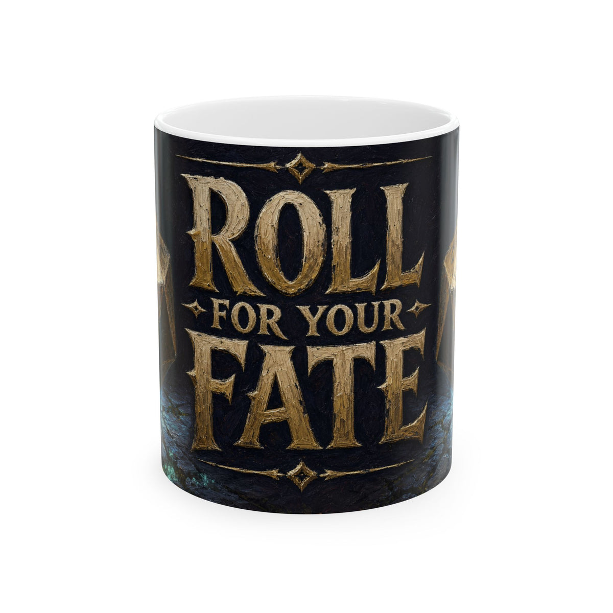 Roll For Your Fate d20 Dice Dungeon Master Gift Tabletop RPG Mug