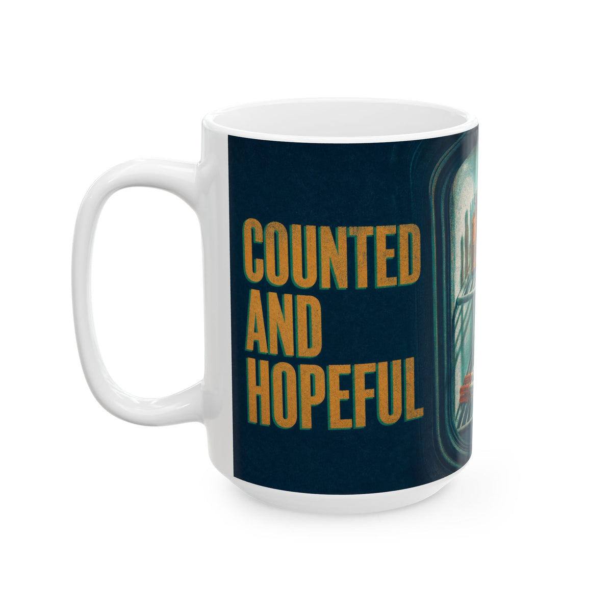 IVF Medication Fridge Mug amber vials counted and hopeful fertility art coffee mug