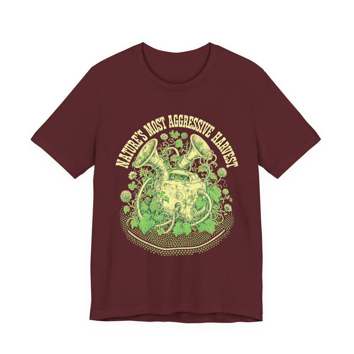 Pumping Mom Tee Nature's Most Aggressive Harvest Breast Pump Botanical Emblem