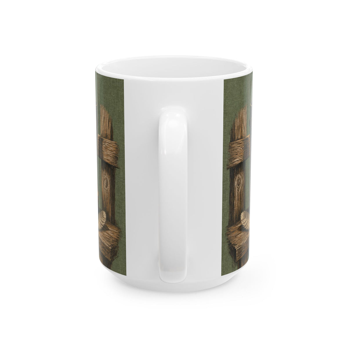 Birdwatching Humor Mug Wellington Boot Stile Feather Field Gear Olive Green