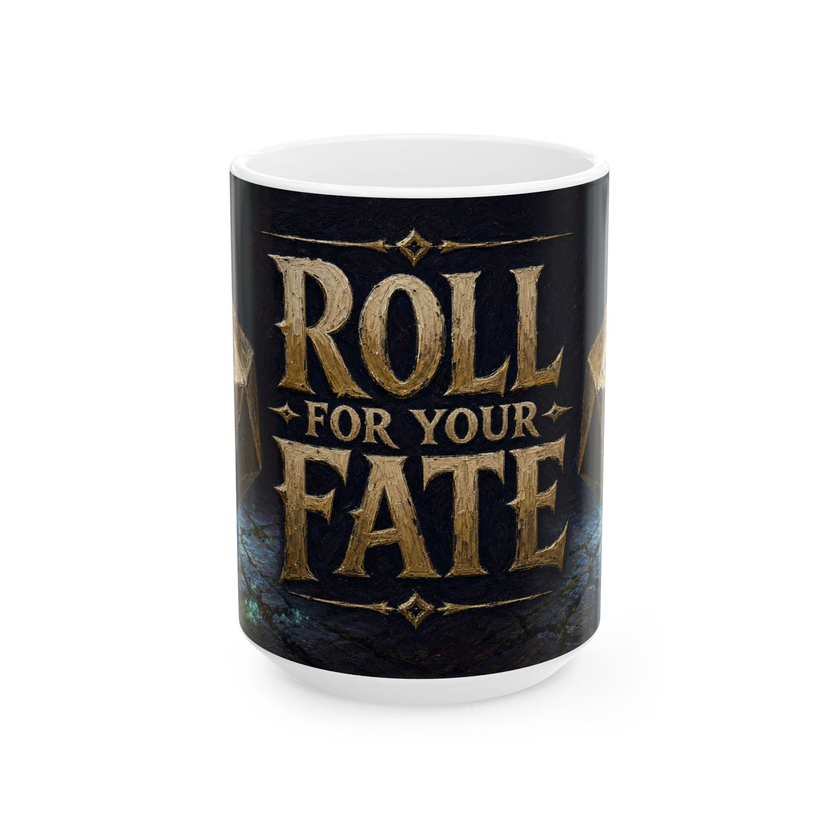 Roll For Your Fate d20 Dice Dungeon Master Gift Tabletop RPG Mug