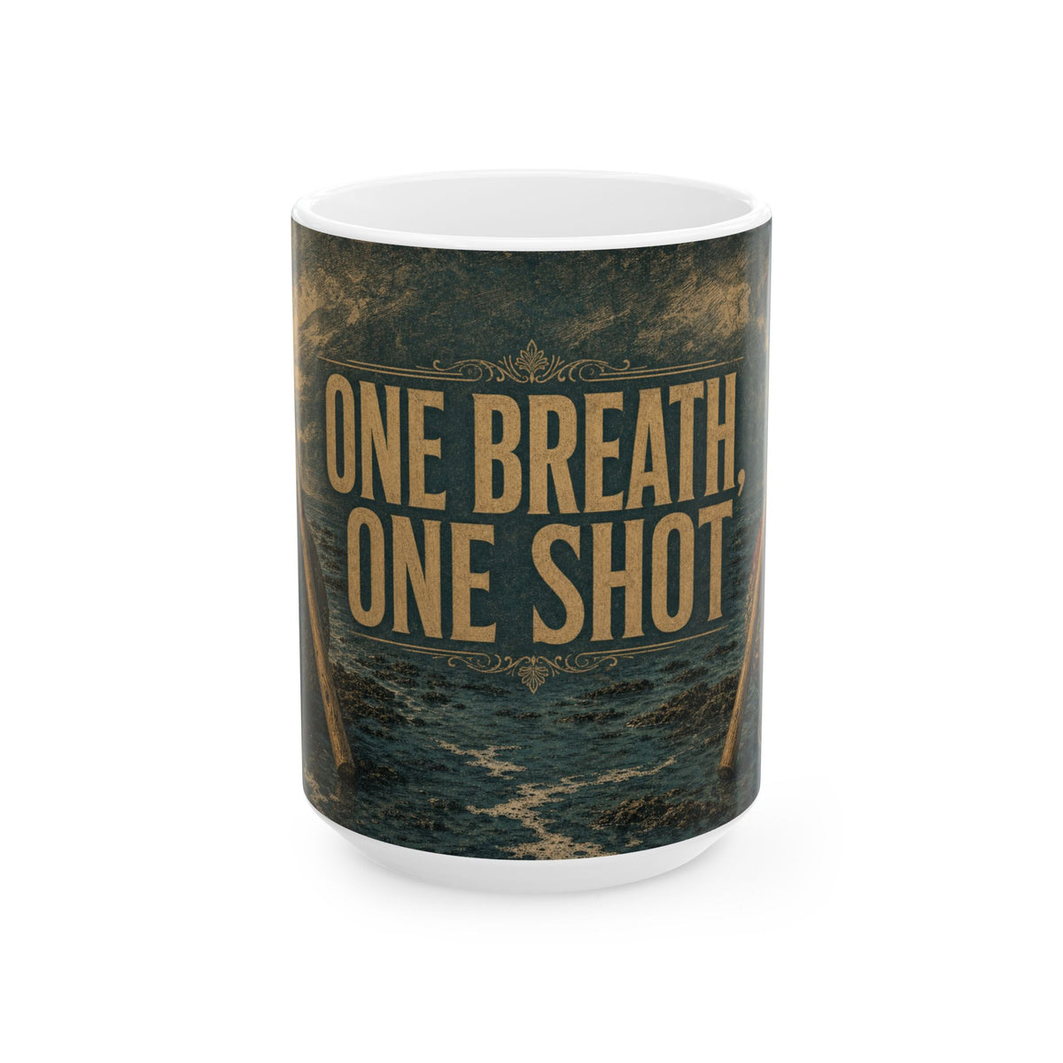 Spearfishing Freediving Mug Pole Spear Dive Float Ocean Engraving Style