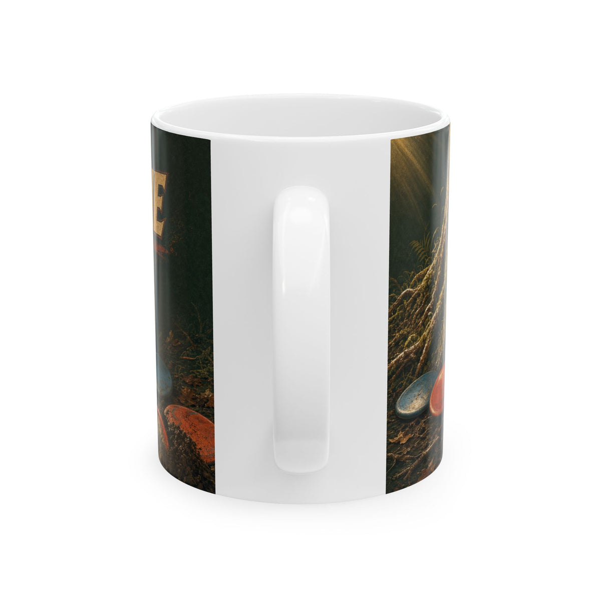 Disc Golf Bag Spilled Discs Muddy Mug funny disc golfer gift forest trail