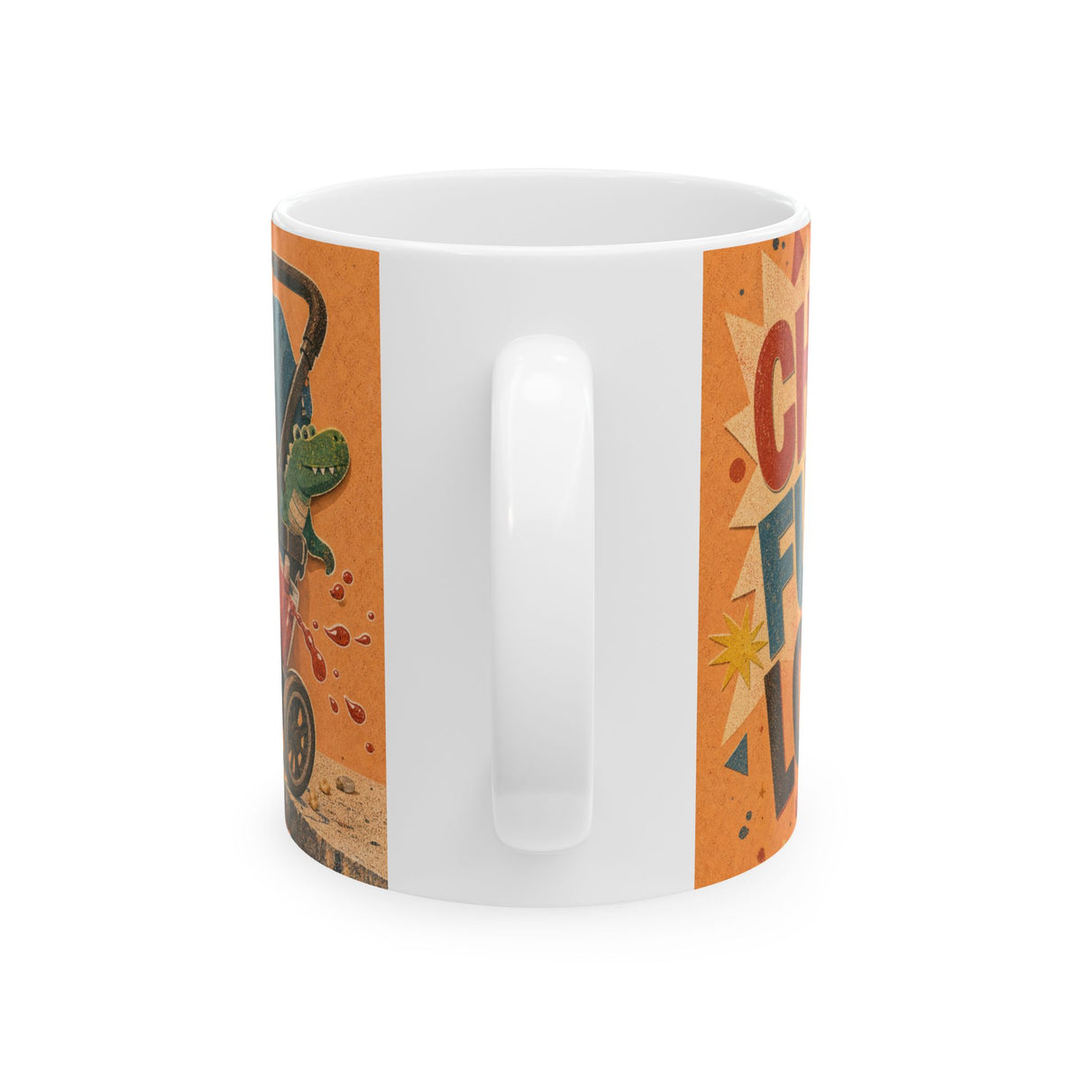 Double Pram Illustration Mug Twins Parents Gift Soft Toys Chaos Affectionately Exhausted