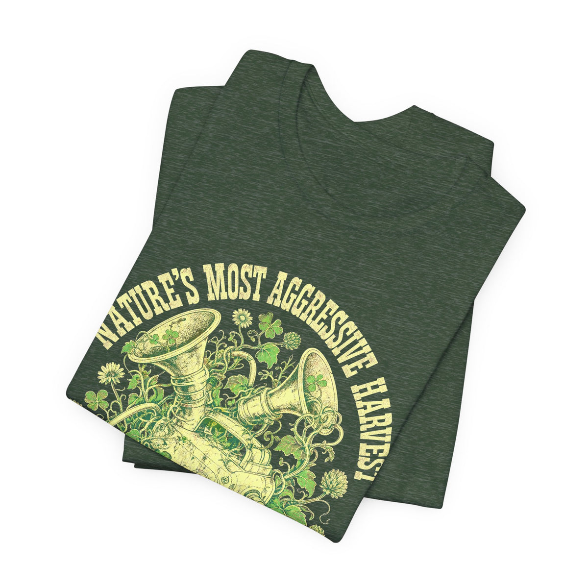 Pumping Mom Tee Nature's Most Aggressive Harvest Breast Pump Botanical Emblem