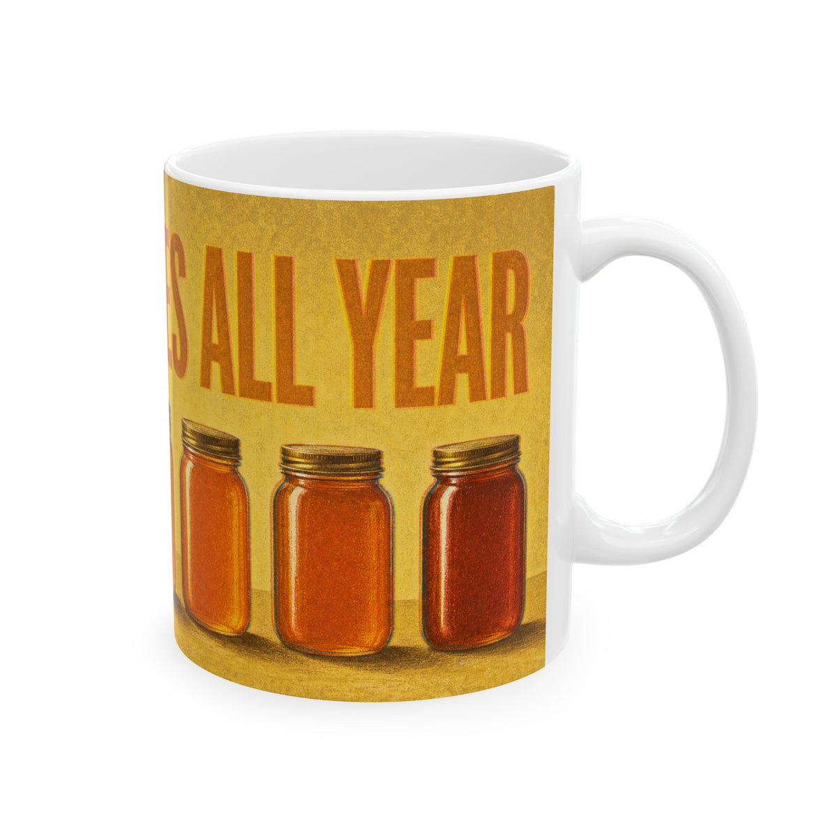 Honey Show Jars Amber Glow Mug for Competitive Beekeeping Fans