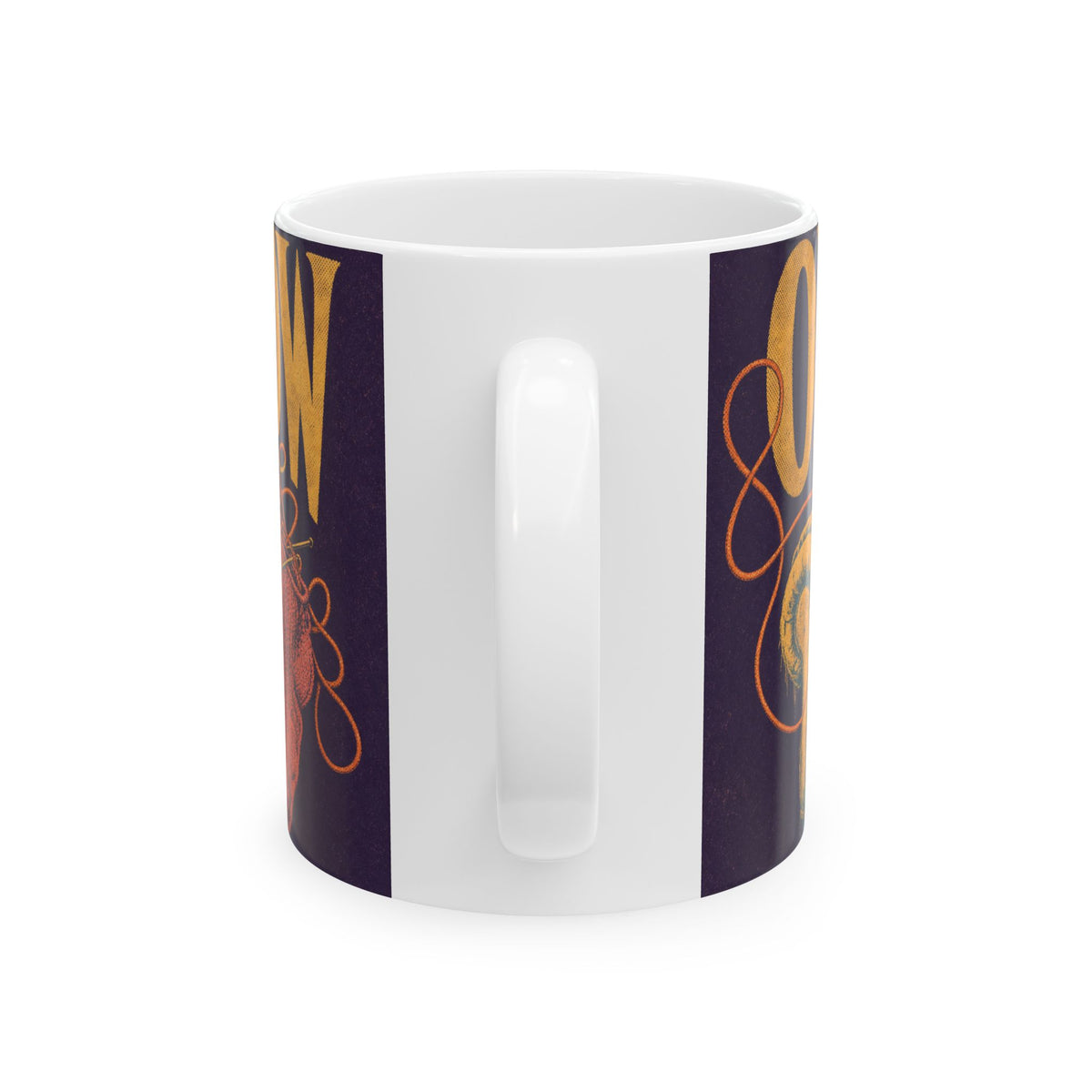 Knitting Humour Mug Yarn Chaos Sofa Cosy Chaos Coffee Cup Crochet Gift