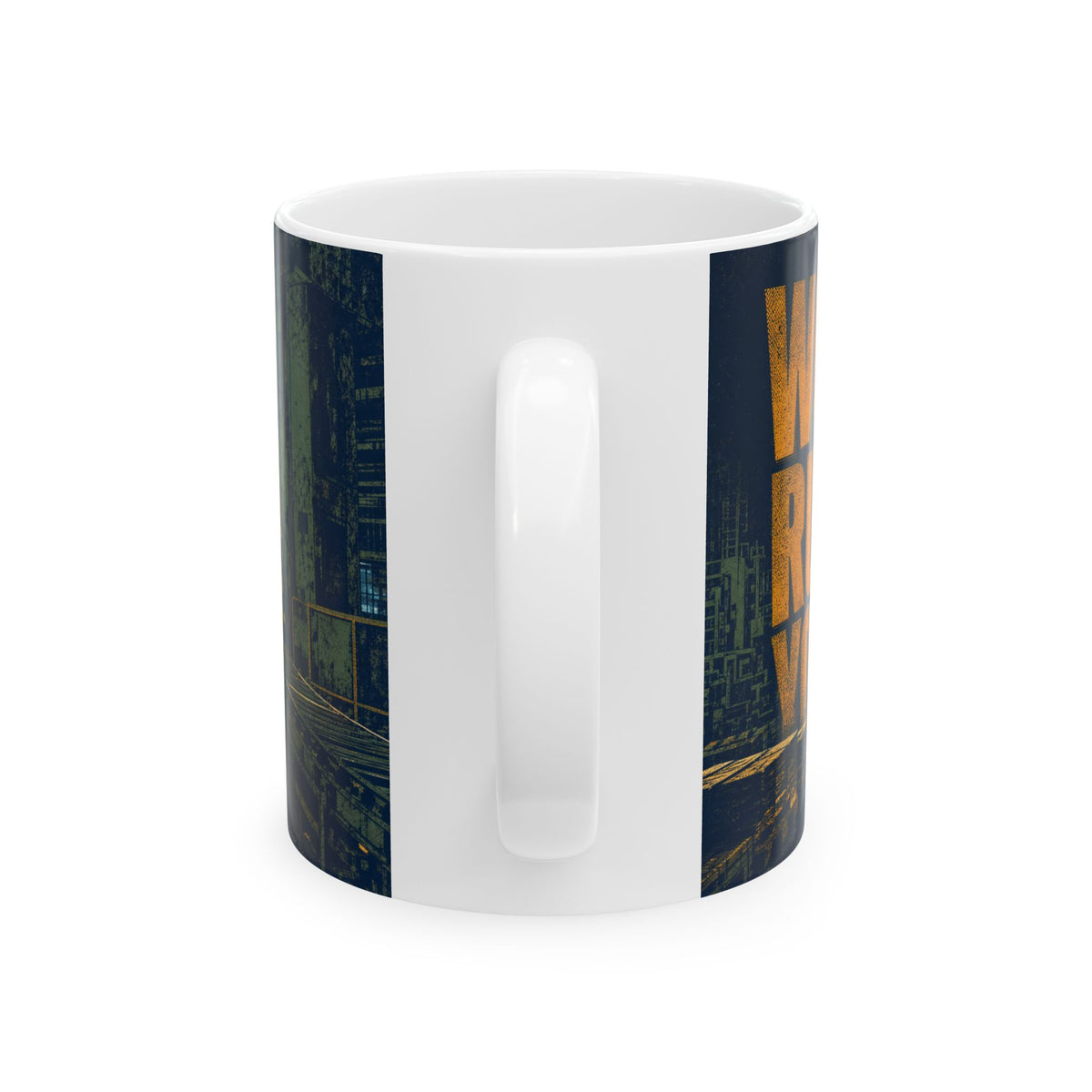 Night Shift Factory Worker Mug, Industrial Halftone Grain Print, Lone Worker Gift