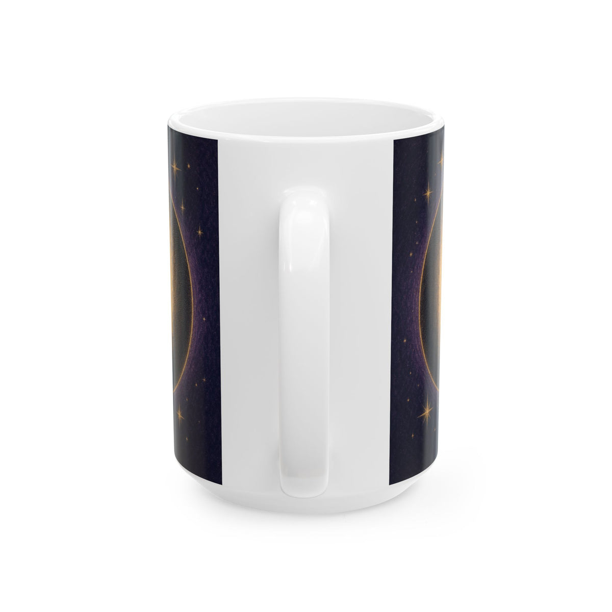 Crescent Moon Telescope Mug Stargazing Gift Night Sky Engraving Style