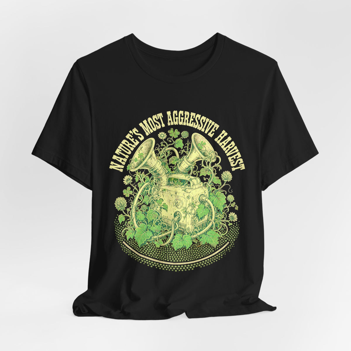 Pumping Mom Tee Nature's Most Aggressive Harvest Breast Pump Botanical Emblem