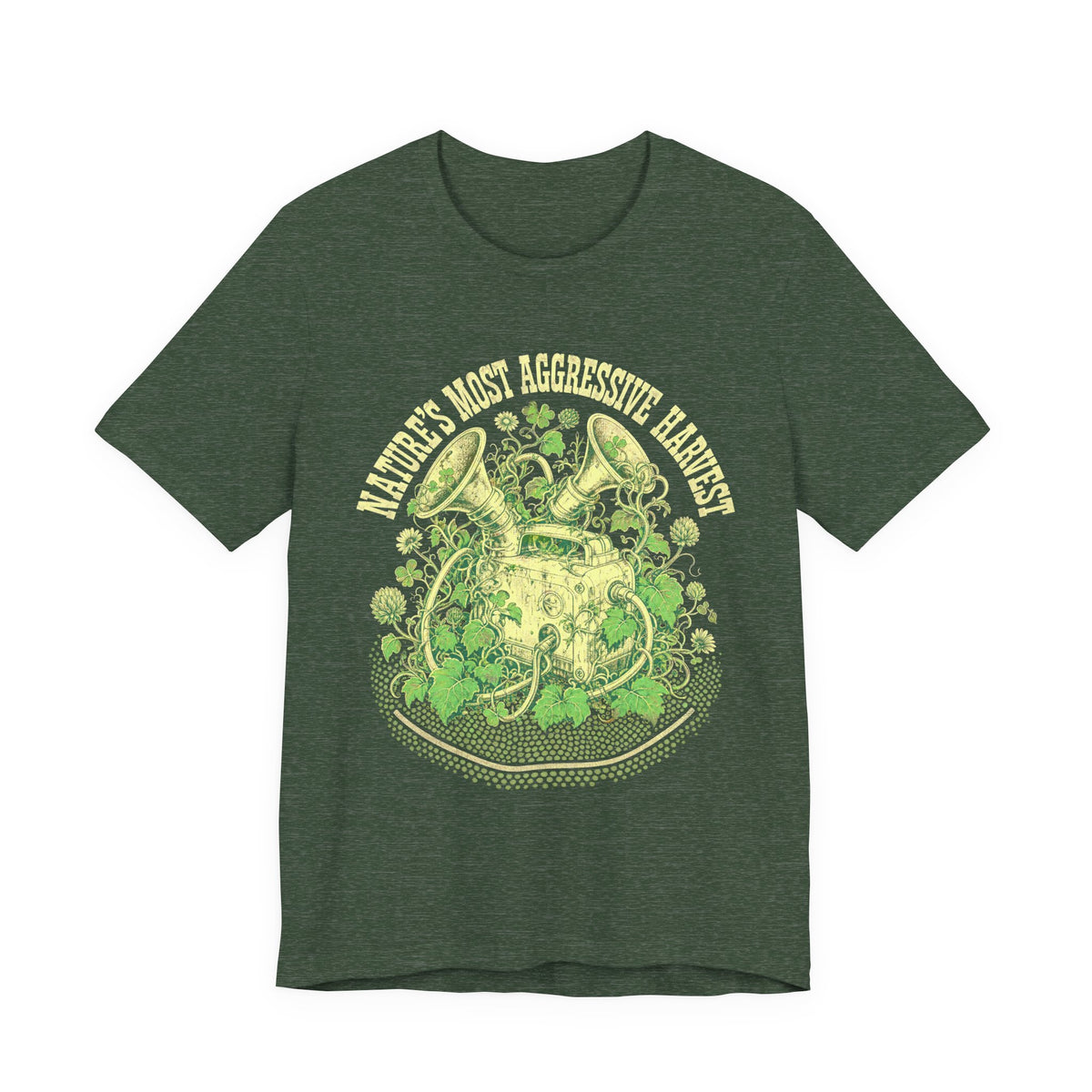 Pumping Mom Tee Nature's Most Aggressive Harvest Breast Pump Botanical Emblem