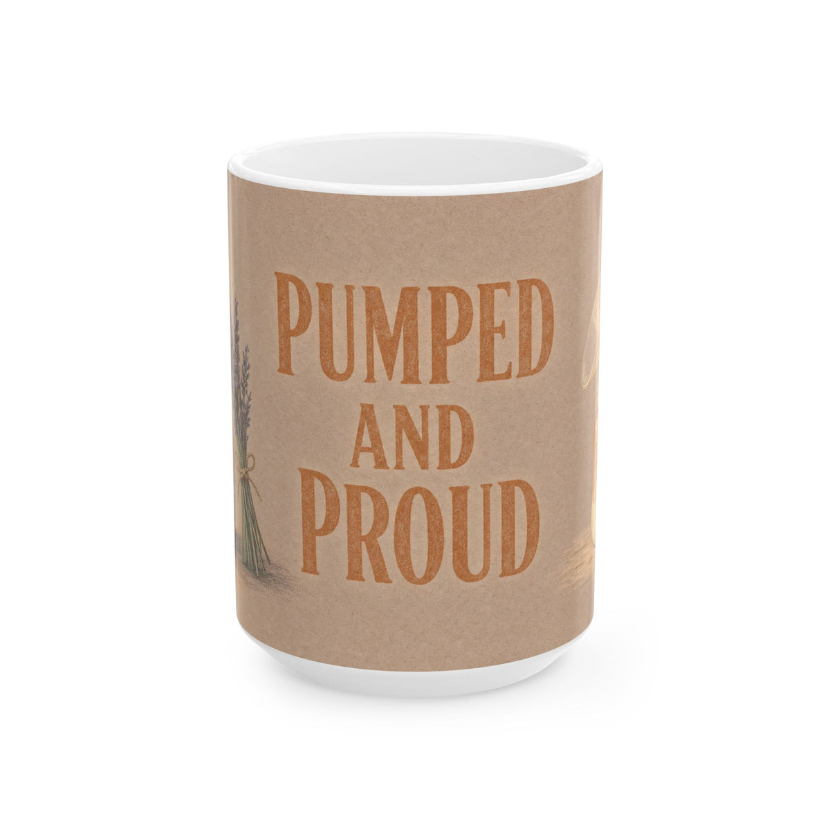 Pumping Mama Mug Breastfeeding Gift Lavender Breast Pump Bottle Warm Still Life