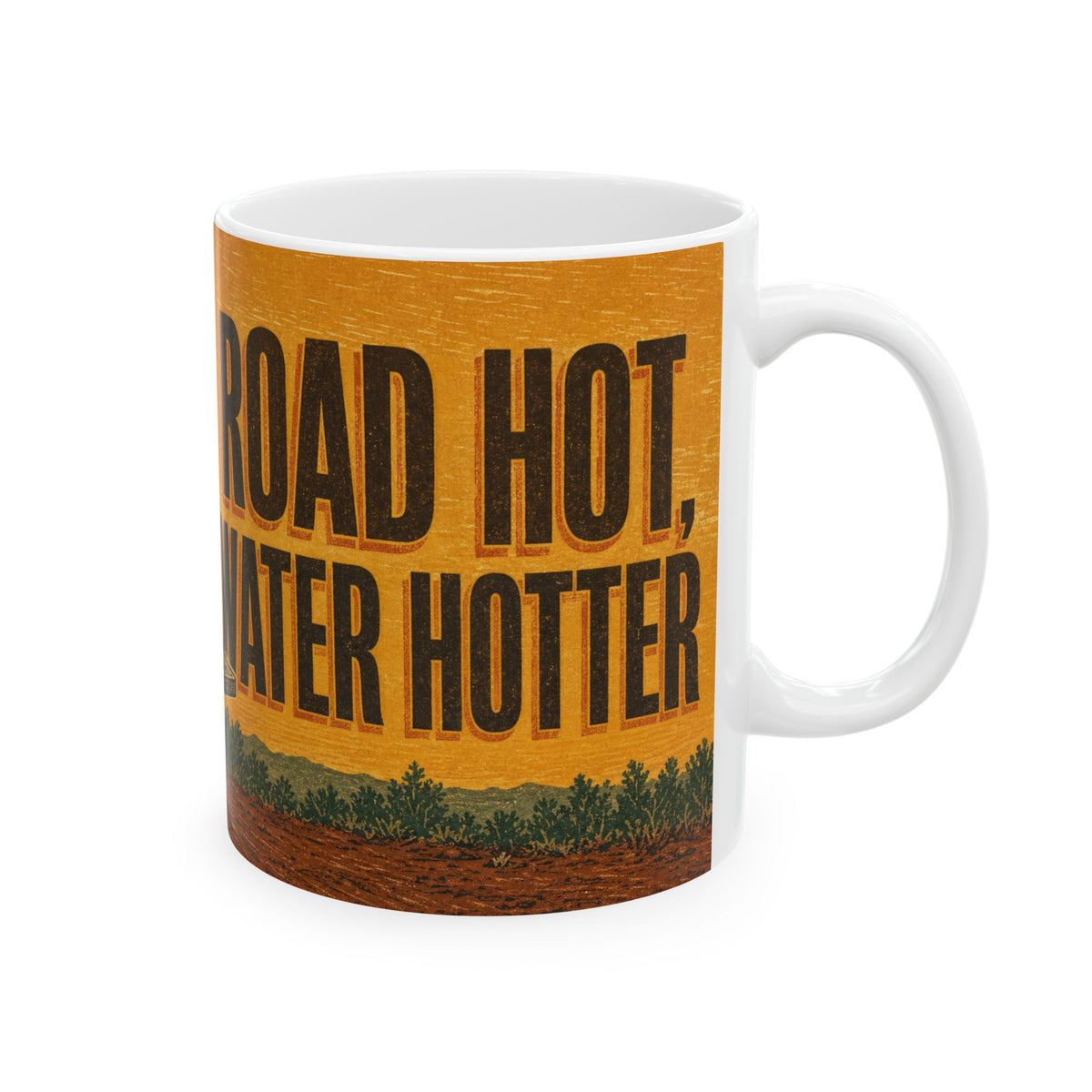 Van Life Cooking Camp Kitchen Mug linocut print outdoor burner road trip