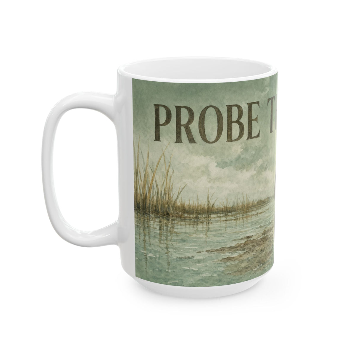 Common Snipe Watercolour Mug Marsh Wading Bird Ornithology Illustration Reed Bed