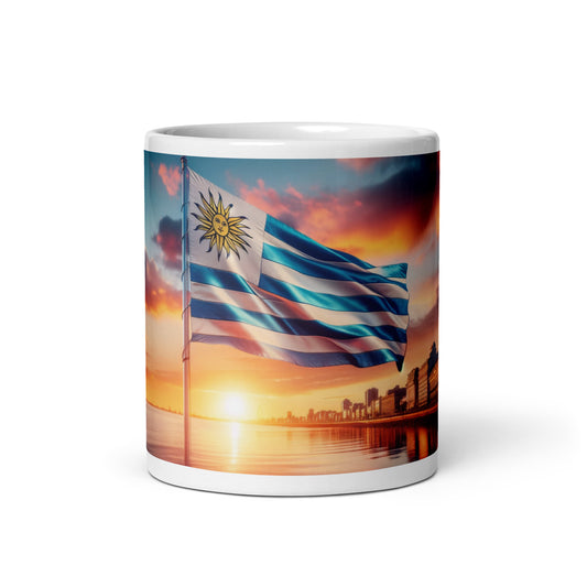 White glossy mug