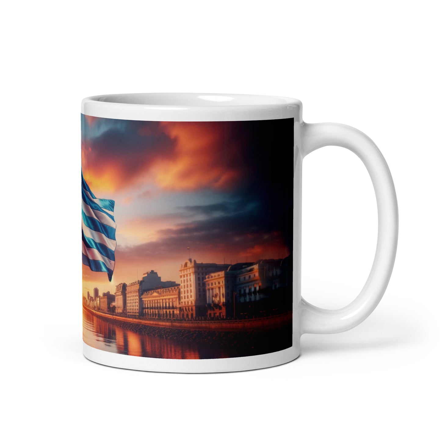 White glossy mug